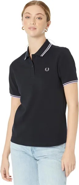 Рубашка-поло Twin Tipped Fred Perry Shirt Fred Perry, цвет Navy/Lilac Soul/Lilac Soul