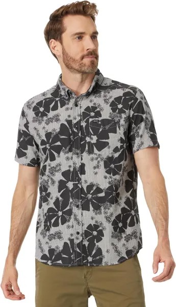 Рубашка Yoyogi Seersucker Short Sleeve Woven RVCA, черный