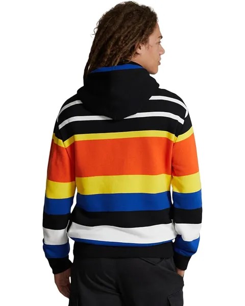 Худи Polo Ralph Lauren Logo Striped Fleece Hoodie, цвет Polo Black Multi