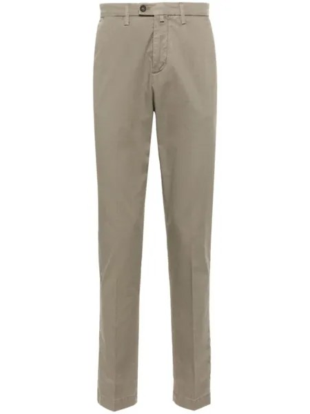Corneliani зауженные брюки чинос, зеленый