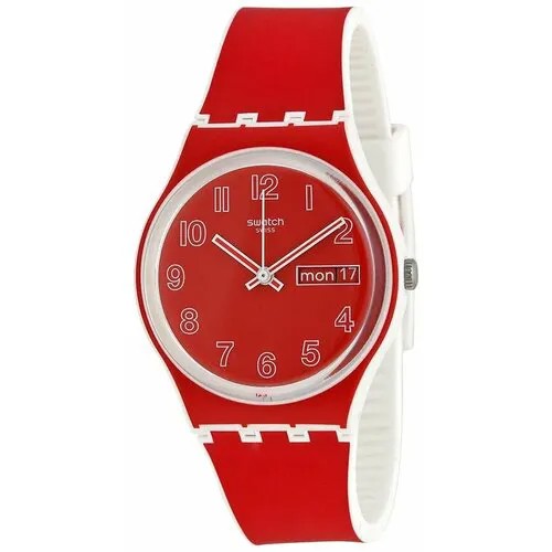 Наручные часы swatch, красный