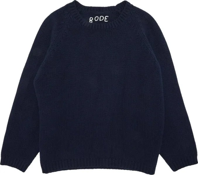 Свитер Bode Cashmere Crewneck Sweater 'Navy', синий