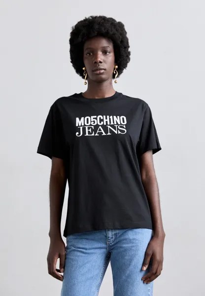 Футболка с набивным рисунком PAINTER MOSCHINO, черный