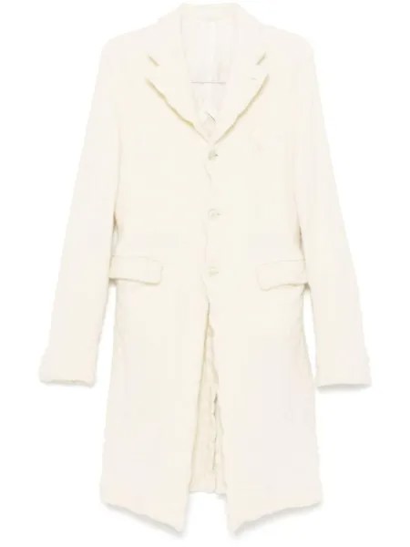 Comme des Garçons Homme Plus фактурное пальто, белый