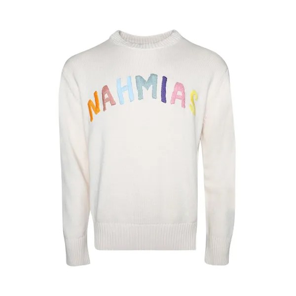 Толстовка Nahmias Rainbow Intarsia Crewneck, бежевый