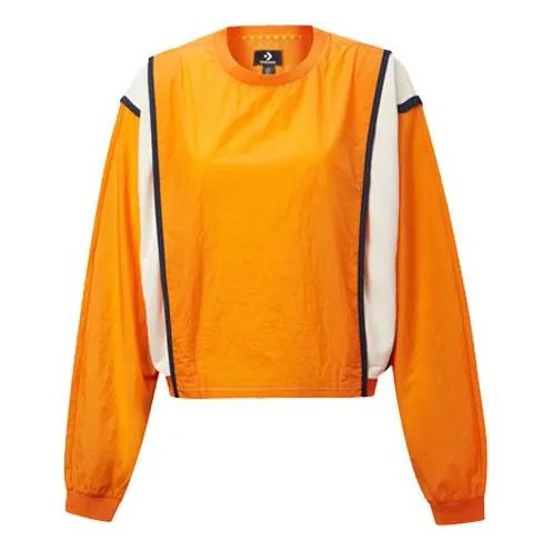 Толстовка Converse Capsule Series Contrast Color Stitching Round Neck Pullover Orange, оранжевый