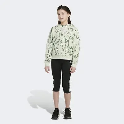 Adidas Флисовая толстовка с капюшоном и принтом по всей поверхности (увеличенный размер) Детские