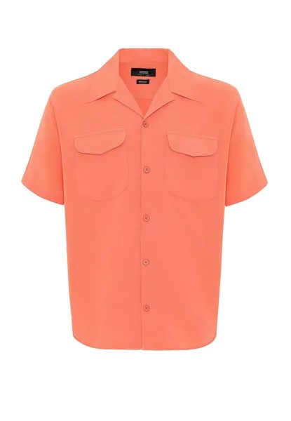 Рубашка Lapel Collar Short Sleeve Antioch, лосось
