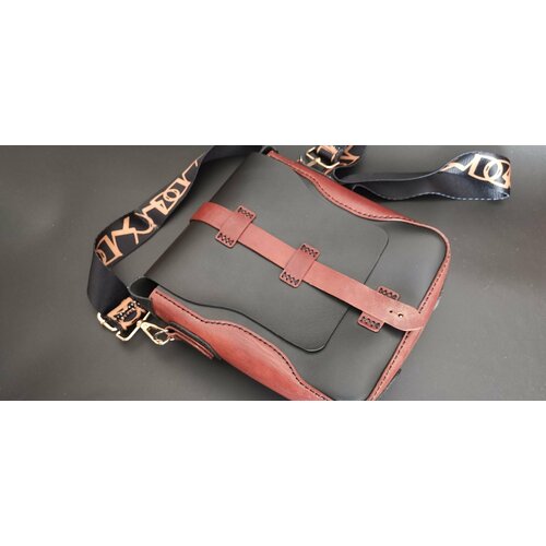 Сумка кросс-боди  Polo-cross-body Кросс-боди черно-коричневый, фактура матовая, гладкая, коричневый, черный