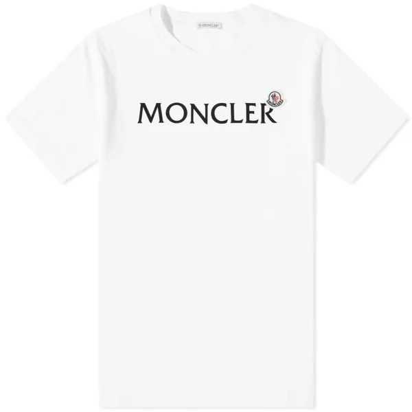 Футболка с текстовым логотипом Moncler, белый