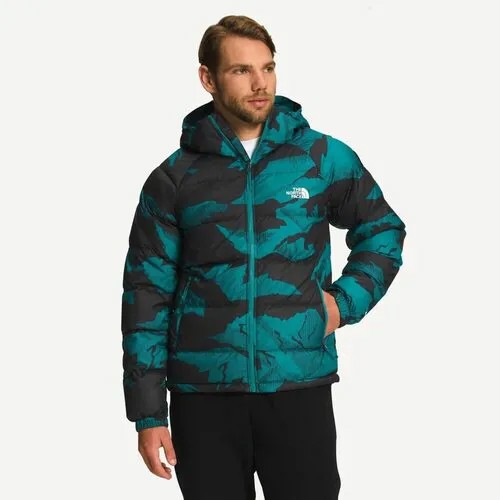 Пуховик The North Face, размер S (46-48), бирюзовый