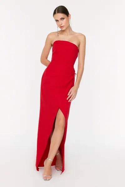 Вечернее платье и платье для выпускного - Красный - Русалка Trendyol, красный