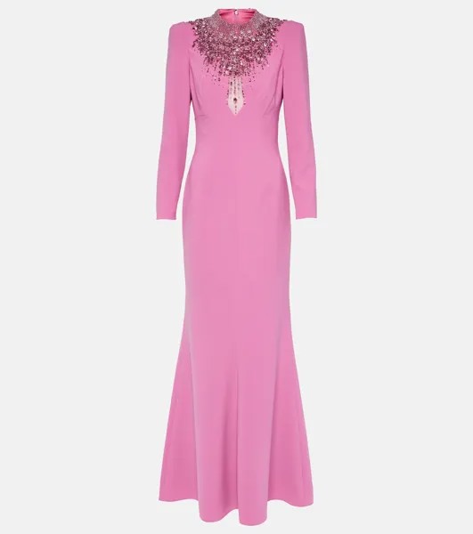 Платье laka из крепа с декором Jenny Packham, розовый