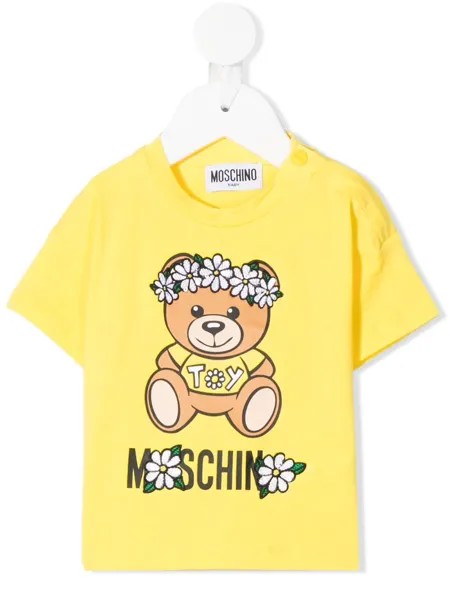 Moschino Kids футболка с принтом Teddy Bear