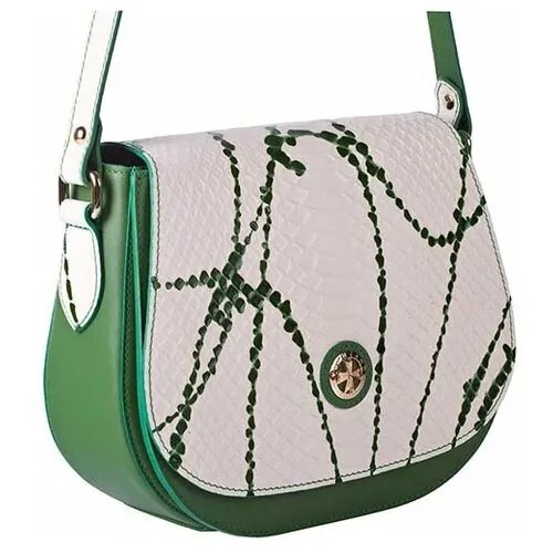 Женская сумка зеленая Narvin by Vasheron 9960 N.Anaconda Green