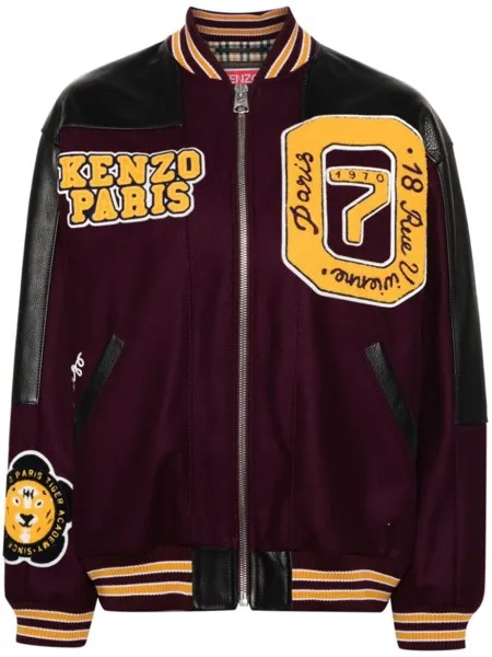 Бомбер с аппликацией Tiger Academy Kenzo, фиолетовый
