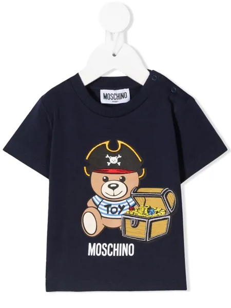 Moschino Kids футболка с короткими рукавами и принтом Teddy Bear