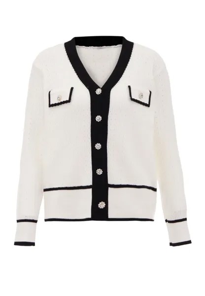 Спортивная куртка NALLY Strickjacke, белый черный