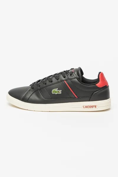 Кожаные спортивные туфли Europa с контрастами Lacoste, красный