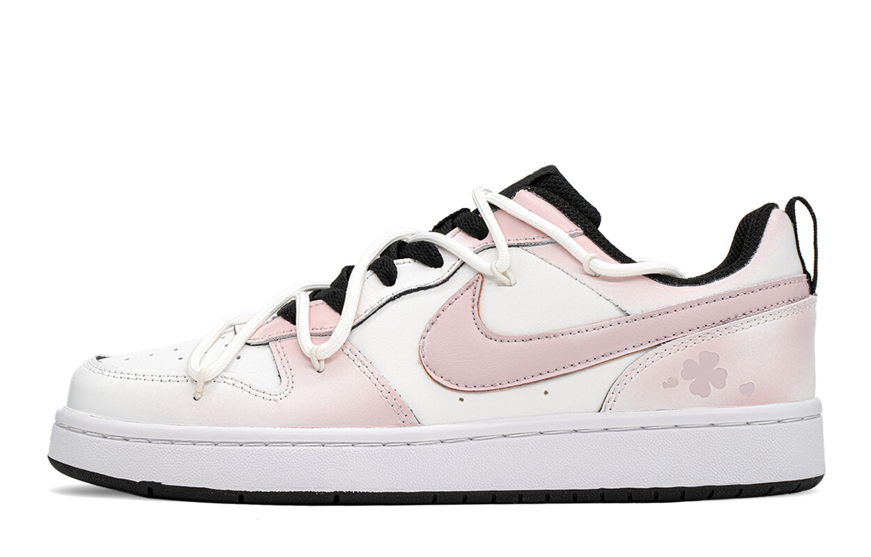 Кроссовки Nike Court Borough Skateboarding Shoes Women's Low-top White/pink, розовый