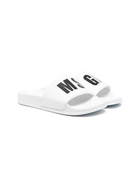 MSGM Kids шлепанцы с логотипом