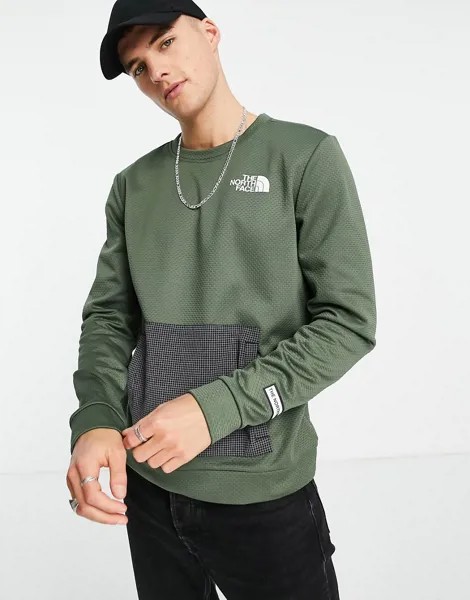 Свитшот цвета хаки The North Face Mountain Athletic-Зеленый цвет