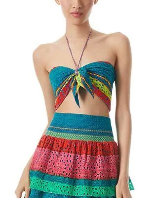 Женский топ Alice + Olivia Livia Mock Tie Halter 0