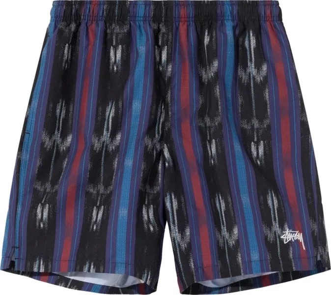 Шорты Stussy Ikat Stripe Water Short 'Black', черный