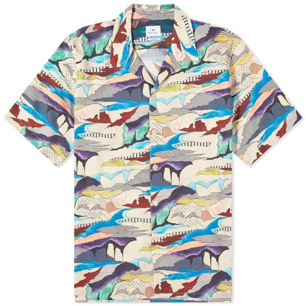 Рубашка Paul Smith Abstract Vacation, белый