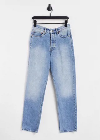 Голубые выбеленные прямые джинсы Dr Denim Dash-Голубой