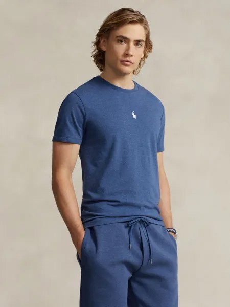 Футболка Polo Slim Fit из джерси с круглым вырезом Ralph Lauren, остров хизер