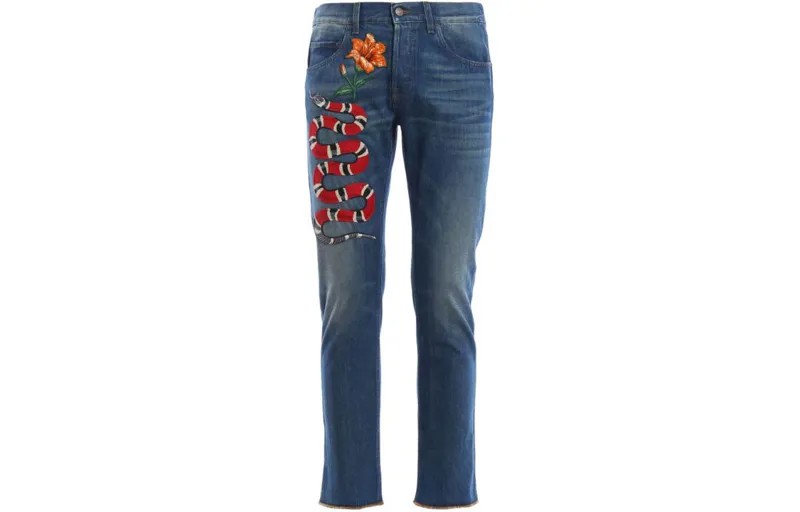 Мужские джинсы GUCCI, цвет Blue