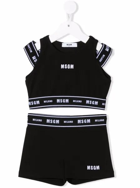 MSGM Kids спортивный костюм с логотипом