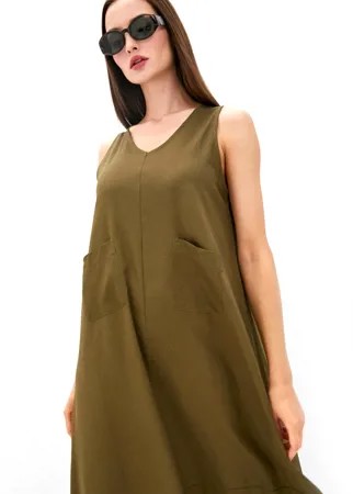 Платье-сарафан женское Peche Monnaie Be Free зеленое one size XS-L (42-48)