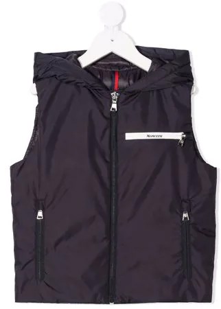 Moncler Enfant дутый жилет с капюшоном