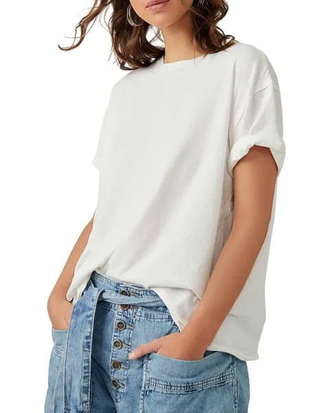 Футболка Free People Nina, слоновая кость