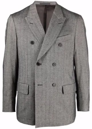 Caruso двубортный пиджак с узором в елочку