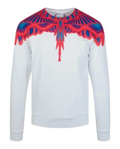 Свитер с круглым вырезом Curves Wings Marcelo Burlon, белый