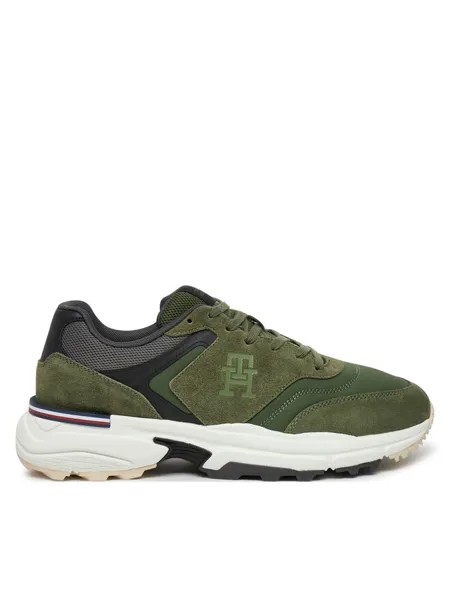Кроссовки Tommy Hilfiger M Runner X Ventile Mix FM0FM05062 Verde, зеленый