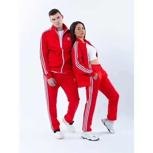 Костюм Без бренда, олимпийка и брюки, спортивный стиль, прямой силуэт, карманы, пояс на резинке, размер XXL, красный