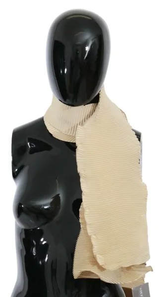 DIANA GALLESI Шарф Полиэстер Бежевый однотонный платок с запахом на шее 66см x 180см Рекомендуемая розничная цена 70 долларов США