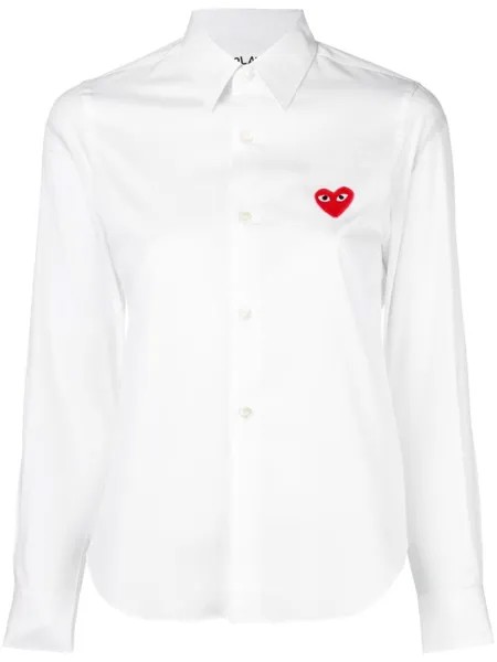 Comme Des Garçons Play рубашка с вышивкой, белый