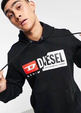 Черный свитер с капюшоном Diesel s-girl hood cuty-Черный цвет