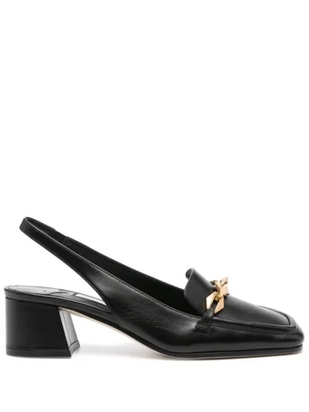 Jimmy Choo туфли-лодочки Diamond Tilda с открытой пяткой 45 мм, черный