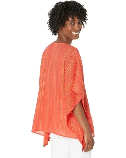 Топ Michael Kors Petite Metallic Crepe Ring Top, цвет Sangria