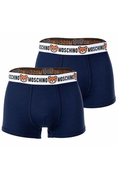 Боксеры с логотипом, 2 пары Moschino Underwear, синий