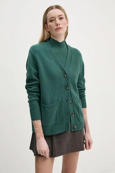 Кардиган из смесовой шерсти Levi's, зеленый