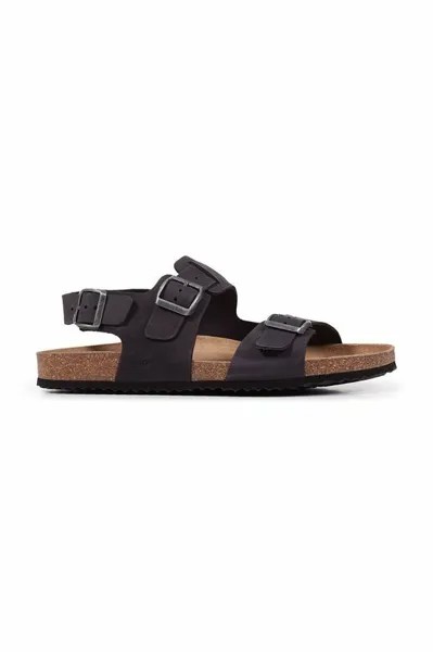 Замшевые босоножки U SANDAL GHITA A Geox, черный