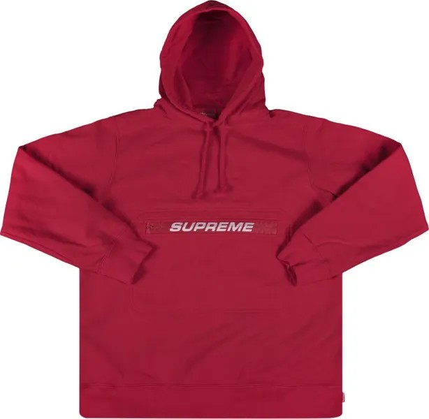 Толстовка Supreme Zip Pouch Hooded Sweatshirt 'Red', красный