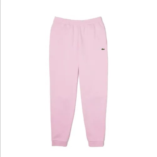 Мужские флисовые спортивные штаны Lacoste розового зауженного кроя